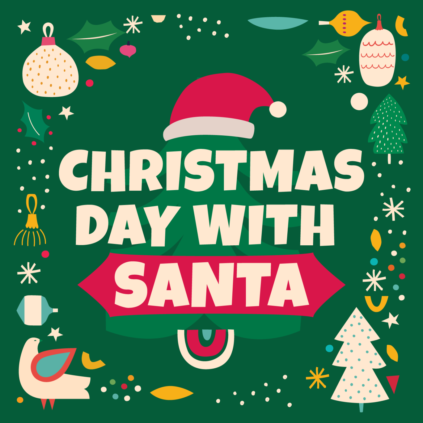 Christmas day with santa